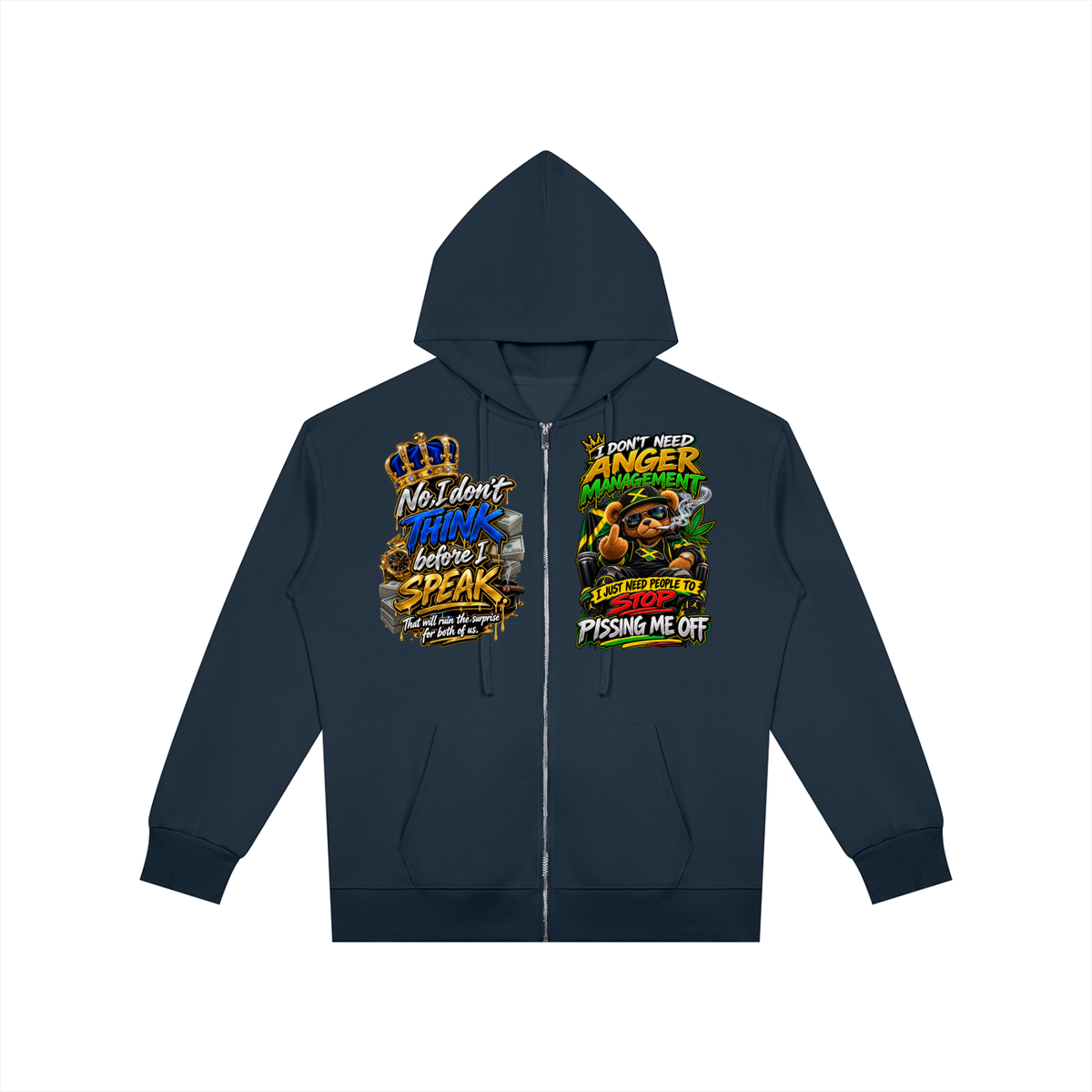 Unisex Oversized Full Zip Hoodie