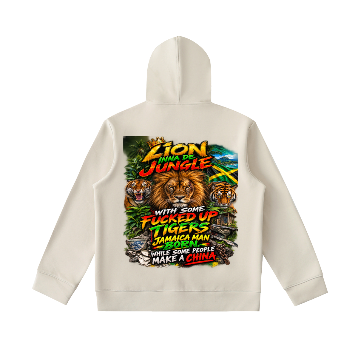Essential Heavyweight High Neck  Zip-Up Hoodie