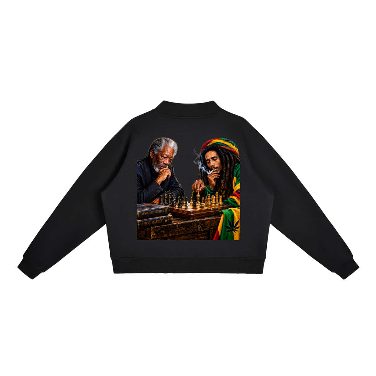 Essential Fleece Mock-Neck Crew Sweatshirt