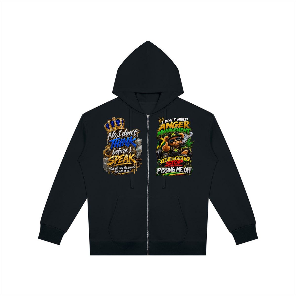Unisex Oversized Full Zip Hoodie