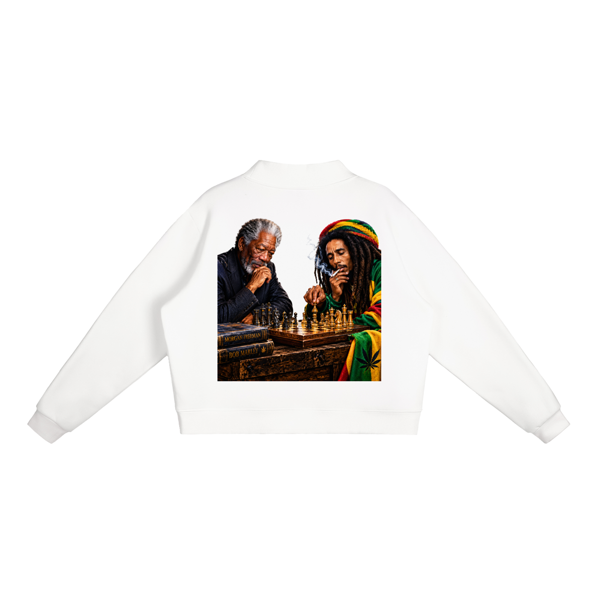 Essential Fleece Mock-Neck Crew Sweatshirt