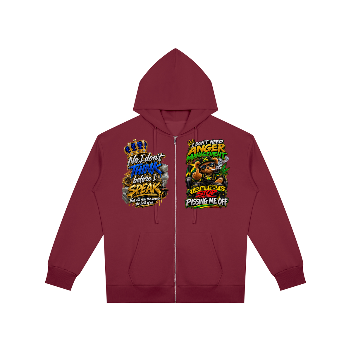 Unisex Oversized Full Zip Hoodie