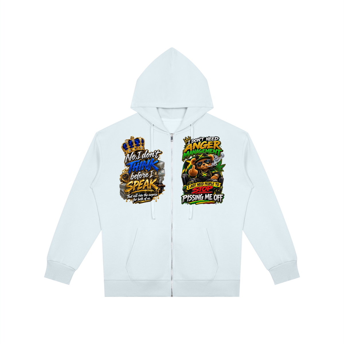 Unisex Oversized Full Zip Hoodie