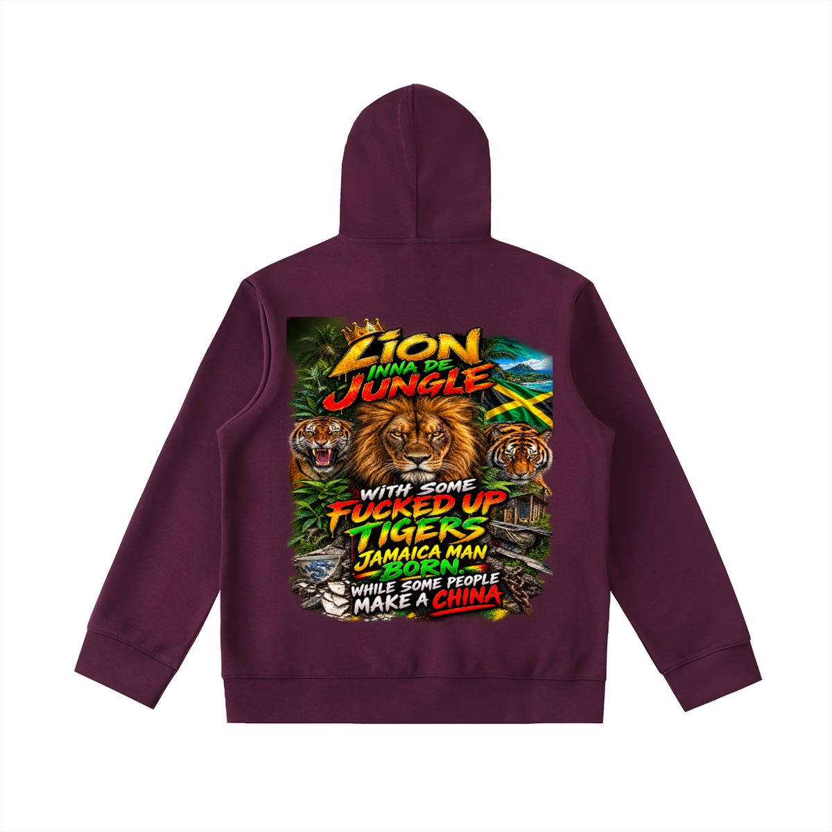 Essential Heavyweight High Neck  Zip-Up Hoodie