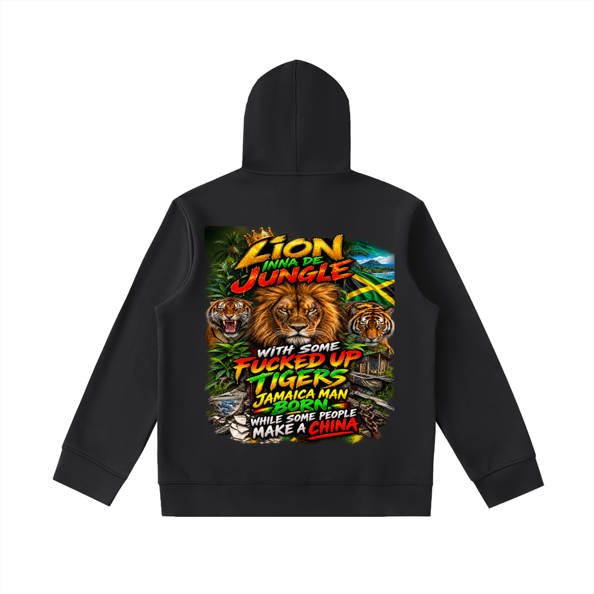 Essential Heavyweight High Neck  Zip-Up Hoodie