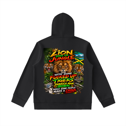 Essential Heavyweight High Neck  Zip-Up Hoodie