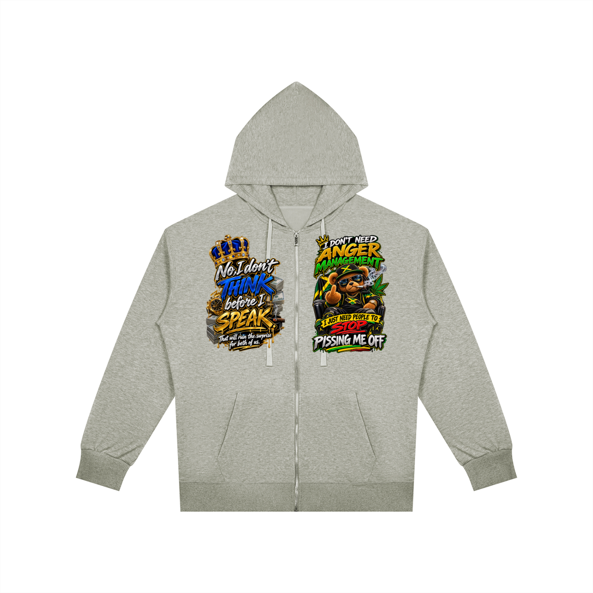 Unisex Oversized Full Zip Hoodie