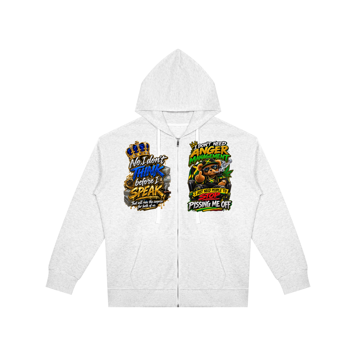 Unisex Oversized Full Zip Hoodie