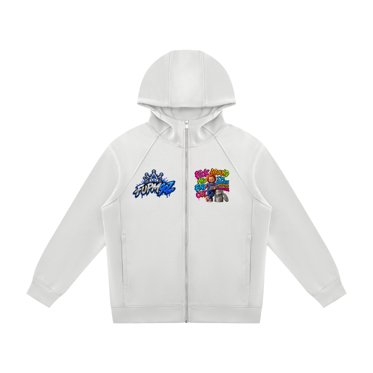 Unisex Raglan Full Zip Hoodie