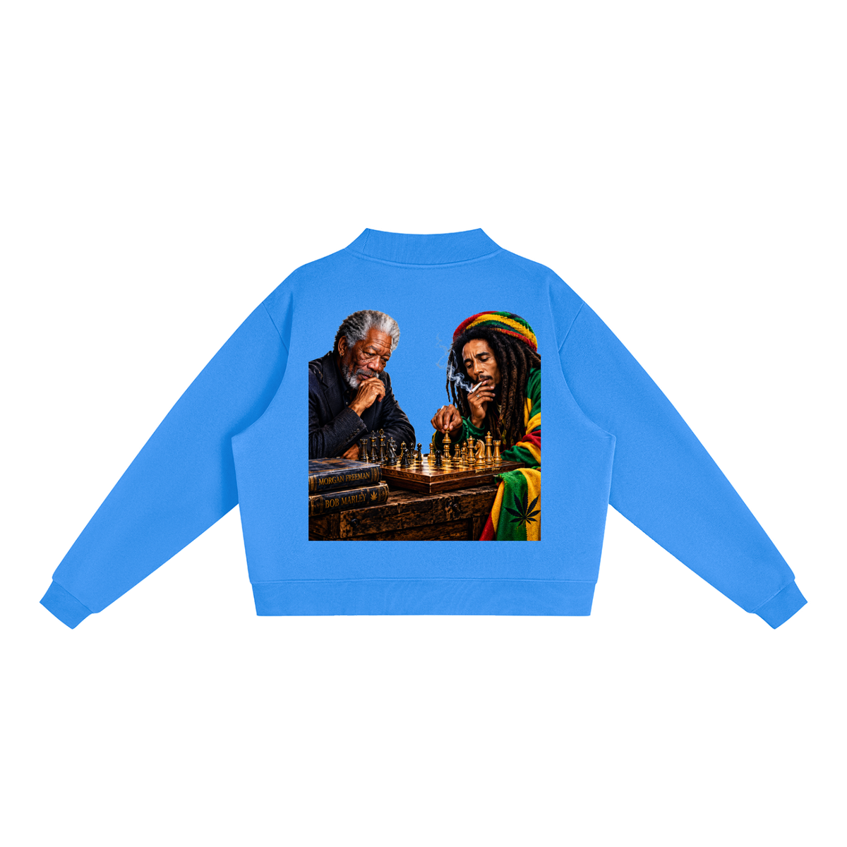 Essential Fleece Mock-Neck Crew Sweatshirt