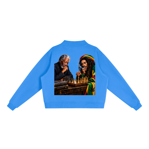 Essential Fleece Mock-Neck Crew Sweatshirt