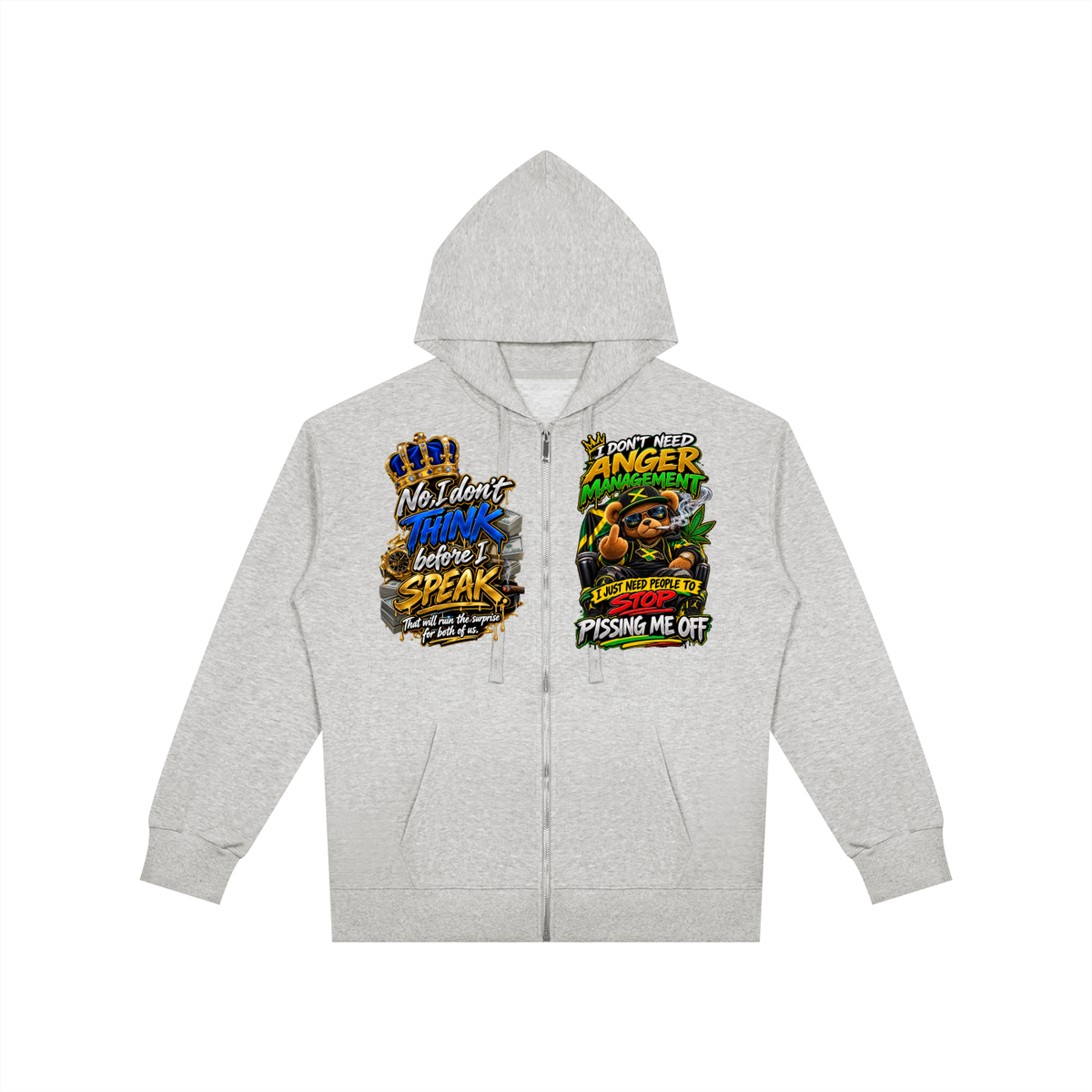 Unisex Oversized Full Zip Hoodie