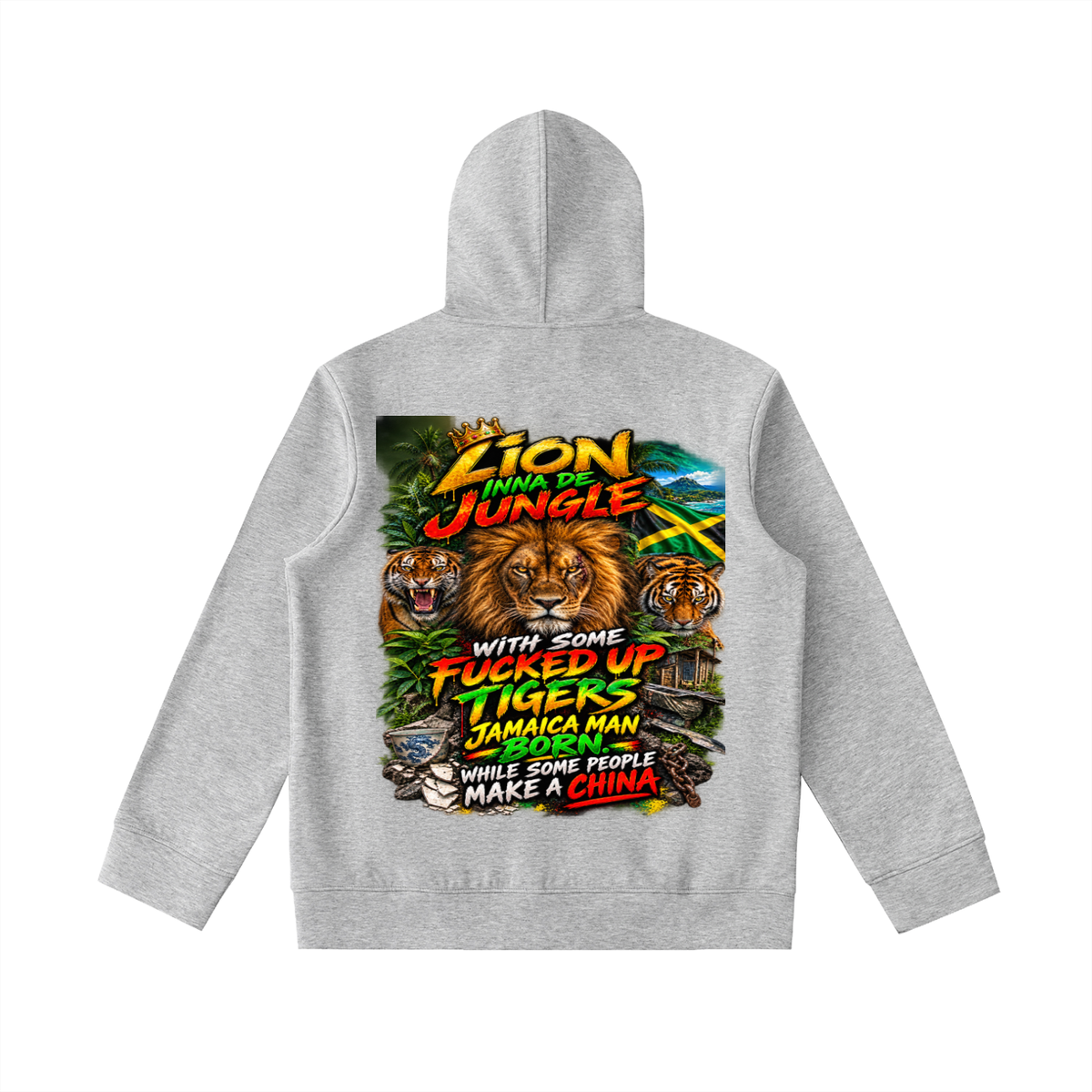 Essential Heavyweight High Neck  Zip-Up Hoodie